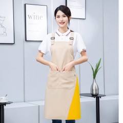 CFSP_A16  精工呢防水背带围裙定制图案logo印字餐饮服务员工作服