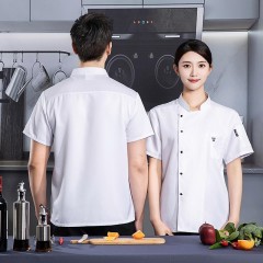 LYL_短袖高品质厨霸TL2205短袖厨师服79.7%聚酯纤维 18.4%粘纤 1.9%氨纶